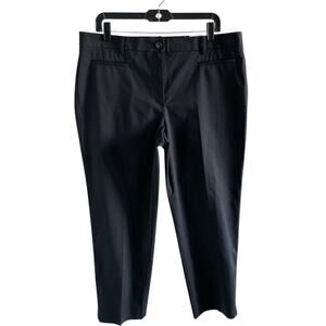 Ann Taylor The Cotton Crop Pant Mid Rise Black Sz 14 Career Office